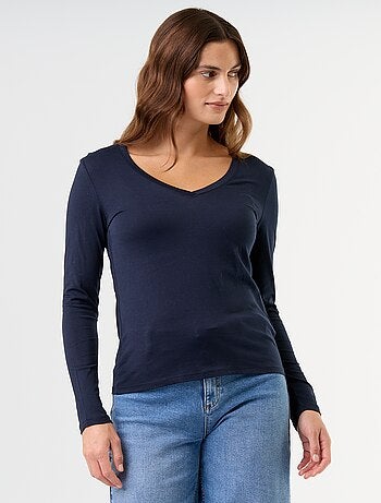 T-shirt met V-hals