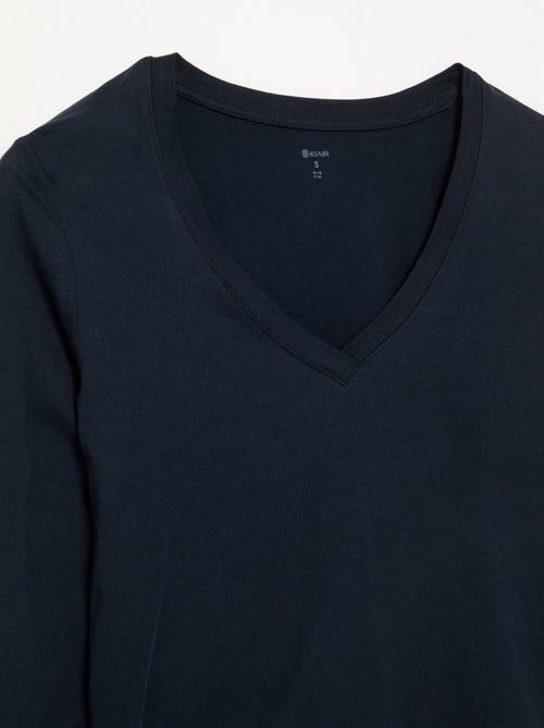 T-shirt met V-hals - Kiabi