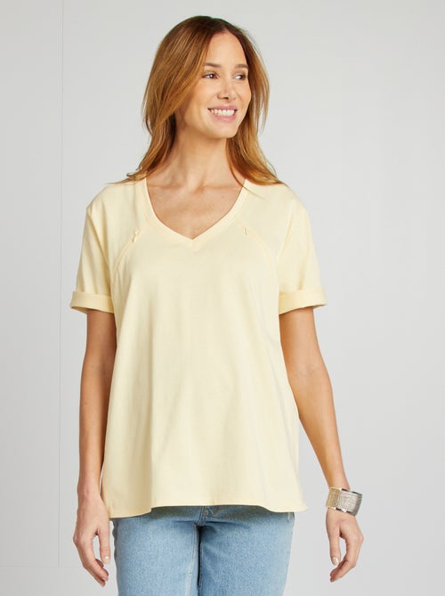 T-shirt met V-hals | Borstvoedingsmodel - Kiabi
