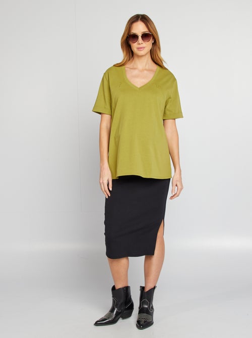 T-shirt met V-hals | Borstvoedingsmodel - Kiabi