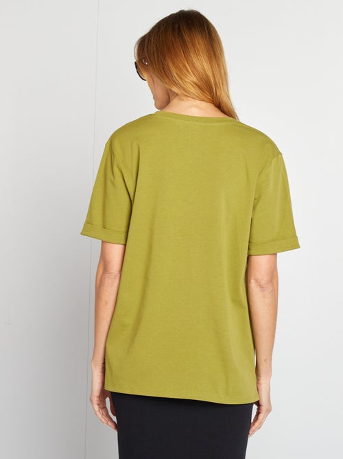 T-shirt met V-hals | Borstvoedingsmodel - Kiabi