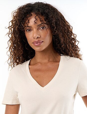 T-shirt met V-hals