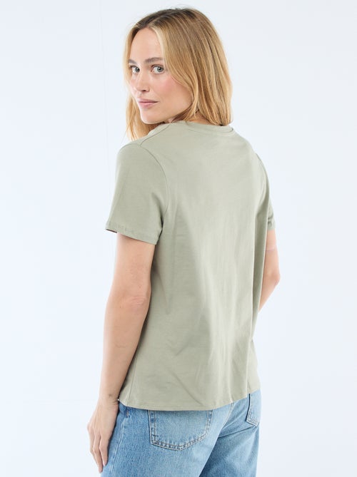 T-shirt met V-hals - Kiabi