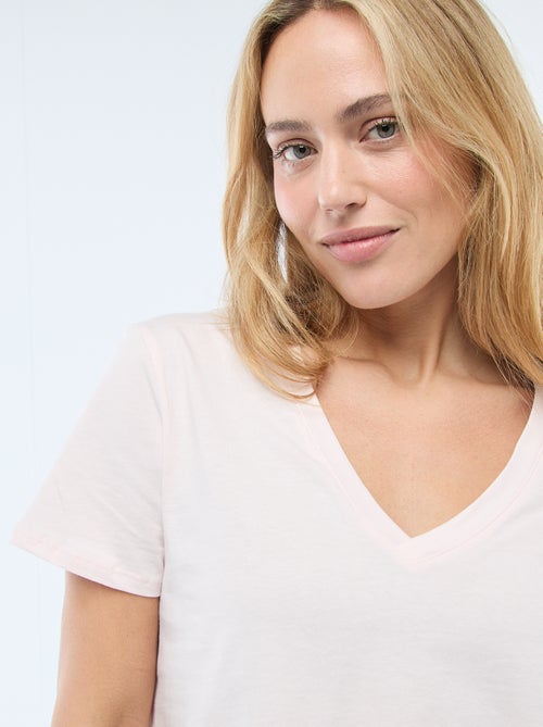 T-shirt met V-hals - Kiabi