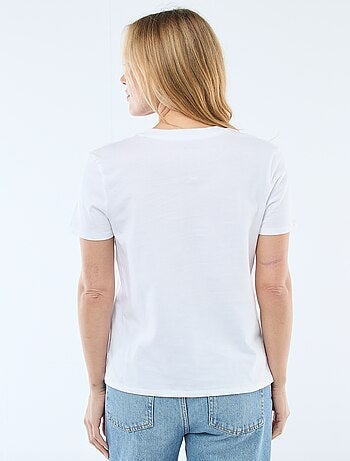 T-shirt met V-hals