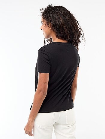 T-shirt met V-hals