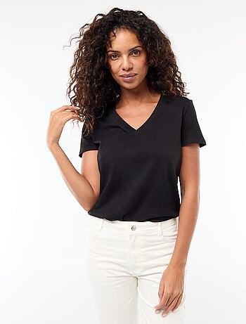 T-shirt met V-hals
