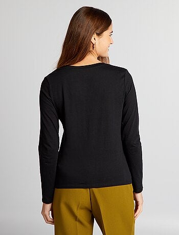 T-shirt met V-hals