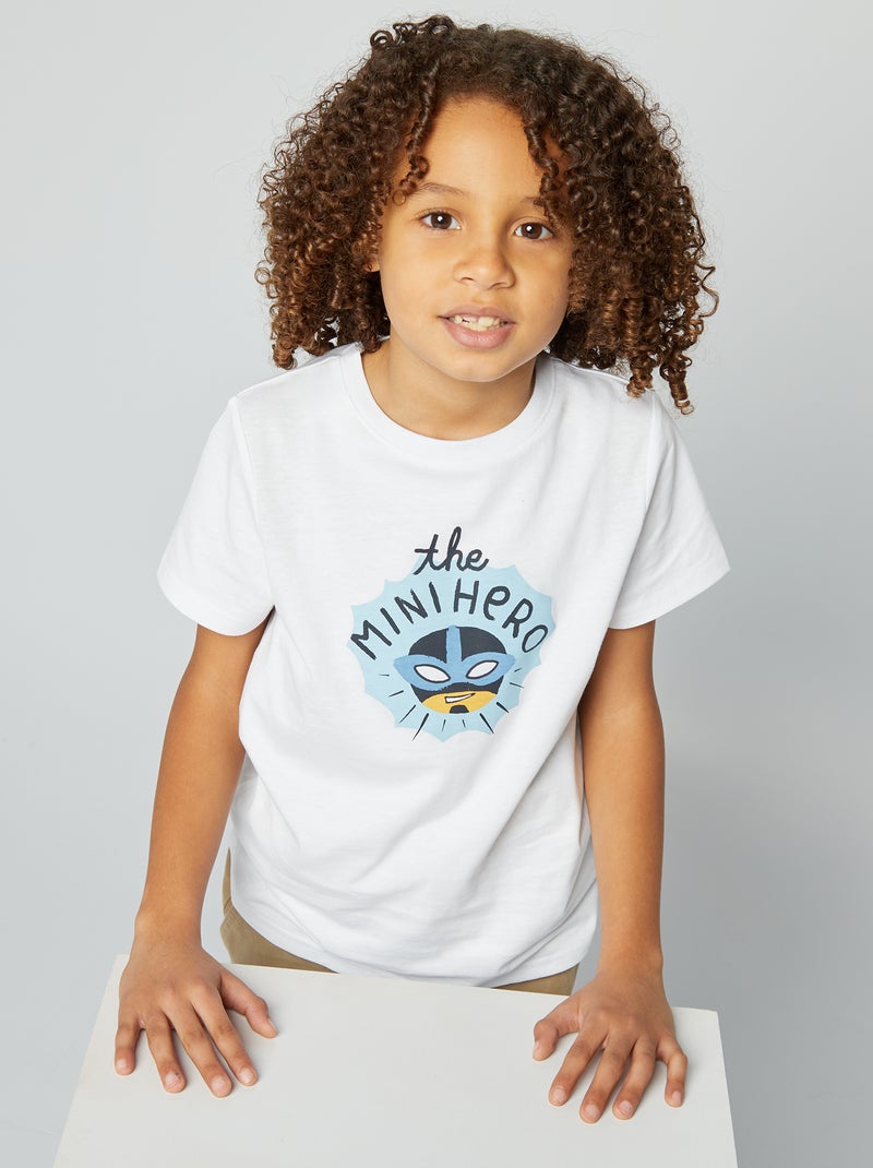 T-shirt met vaderdagprint Wit - Kiabi