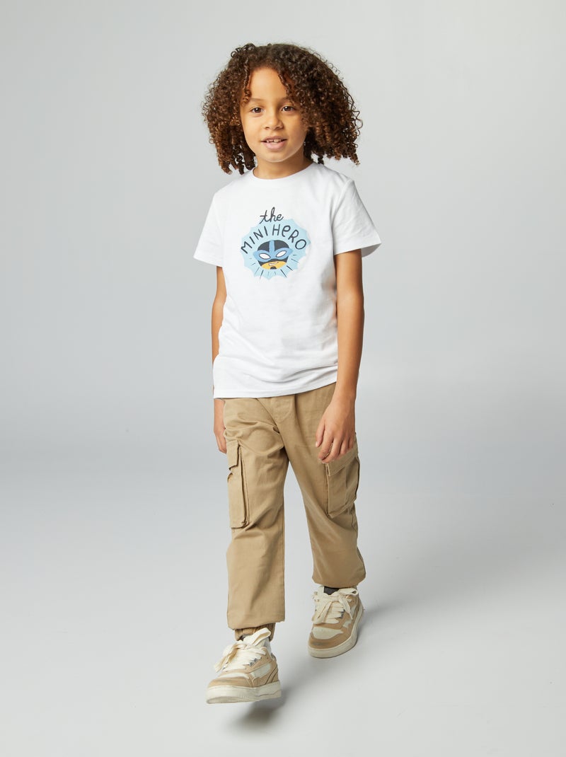 T-shirt met vaderdagprint Wit - Kiabi