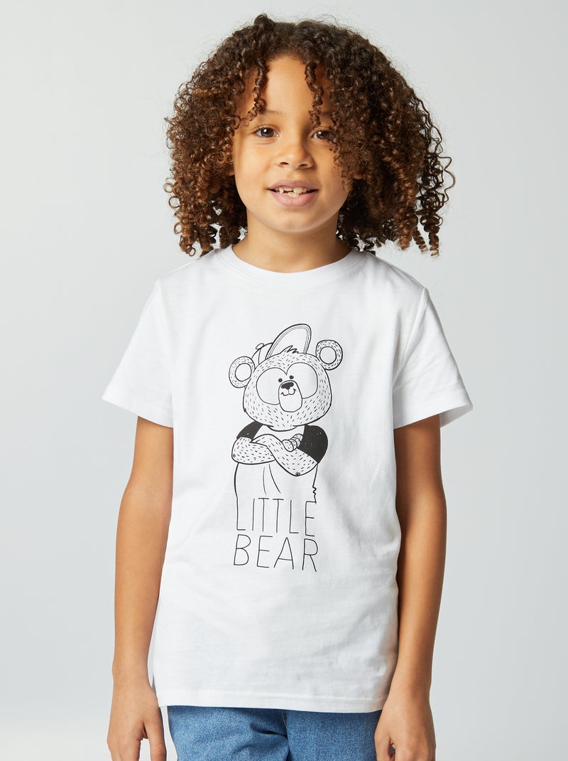 T-shirt met vaderdagprint Wit - Kiabi