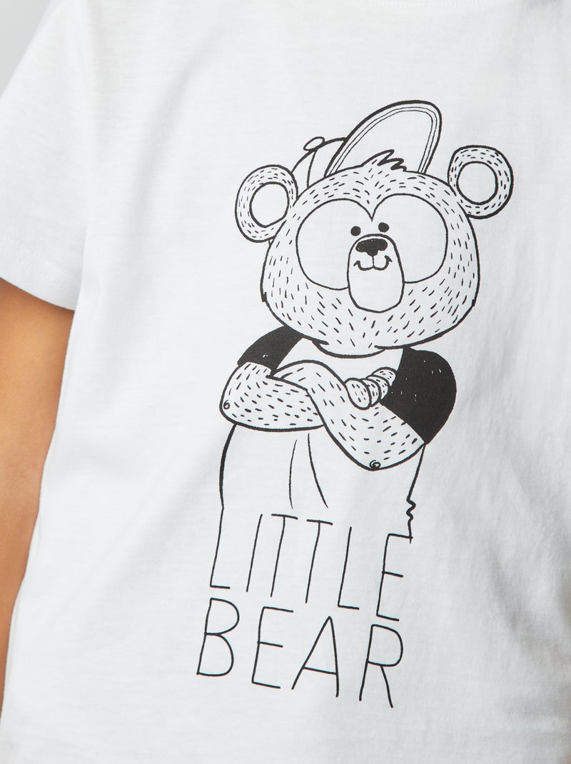 T-shirt met vaderdagprint Wit - Kiabi