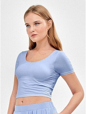 T-shirt met vaste cup