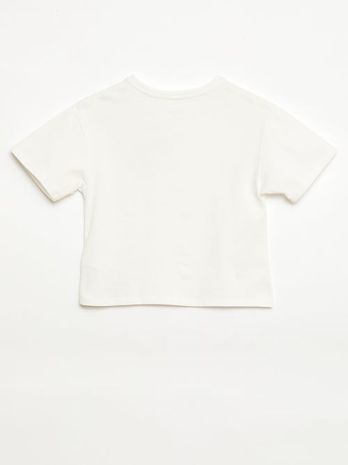 T-shirt met vichy patch - Kiabi