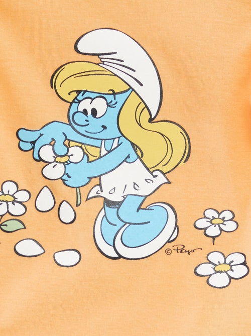 T-shirt met volants 'De Smurfen' - Kiabi