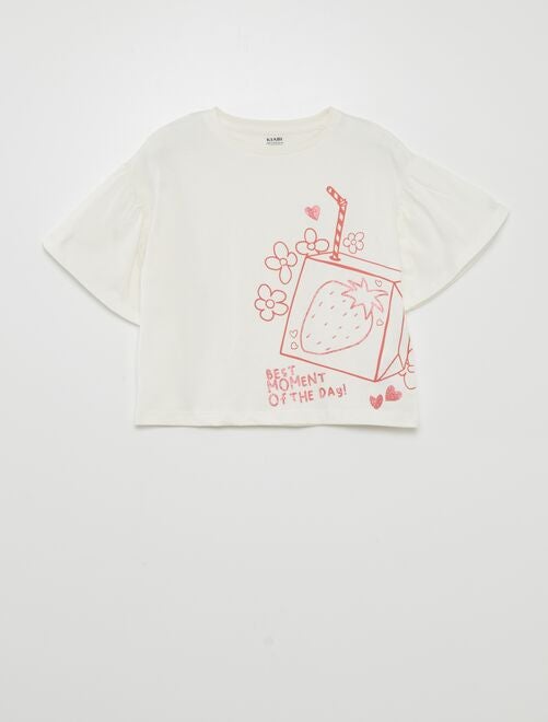 T-shirt met vruchtenprint en korte mouw - Kiabi