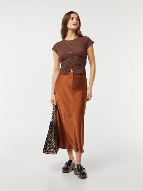 T-shirt met wafeltextuur - Kiabi