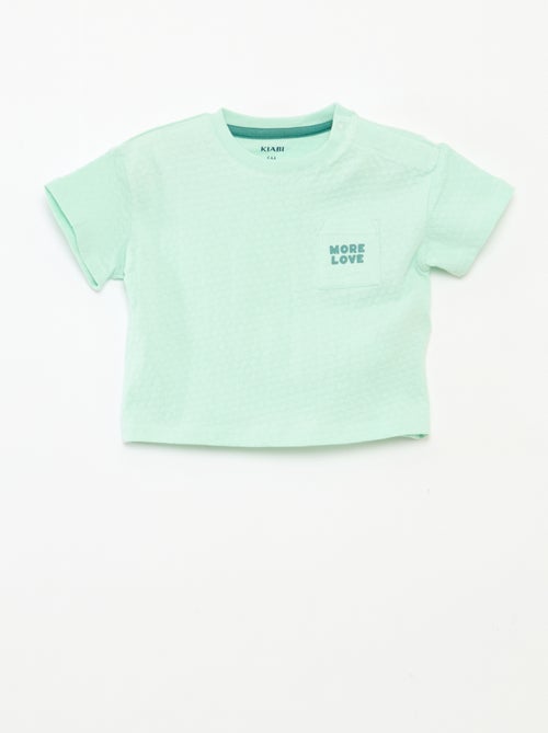T-shirt met wafeltextuur - Kiabi
