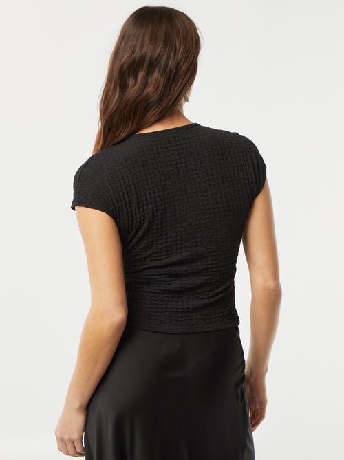 T-shirt met wafeltextuur - Kiabi