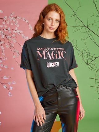 T-shirt met 'Wicked'-opdruk