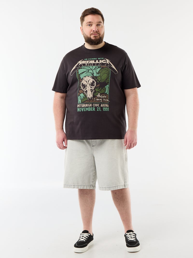 T-shirt Metallica à manches courtes Noir - Kiabi