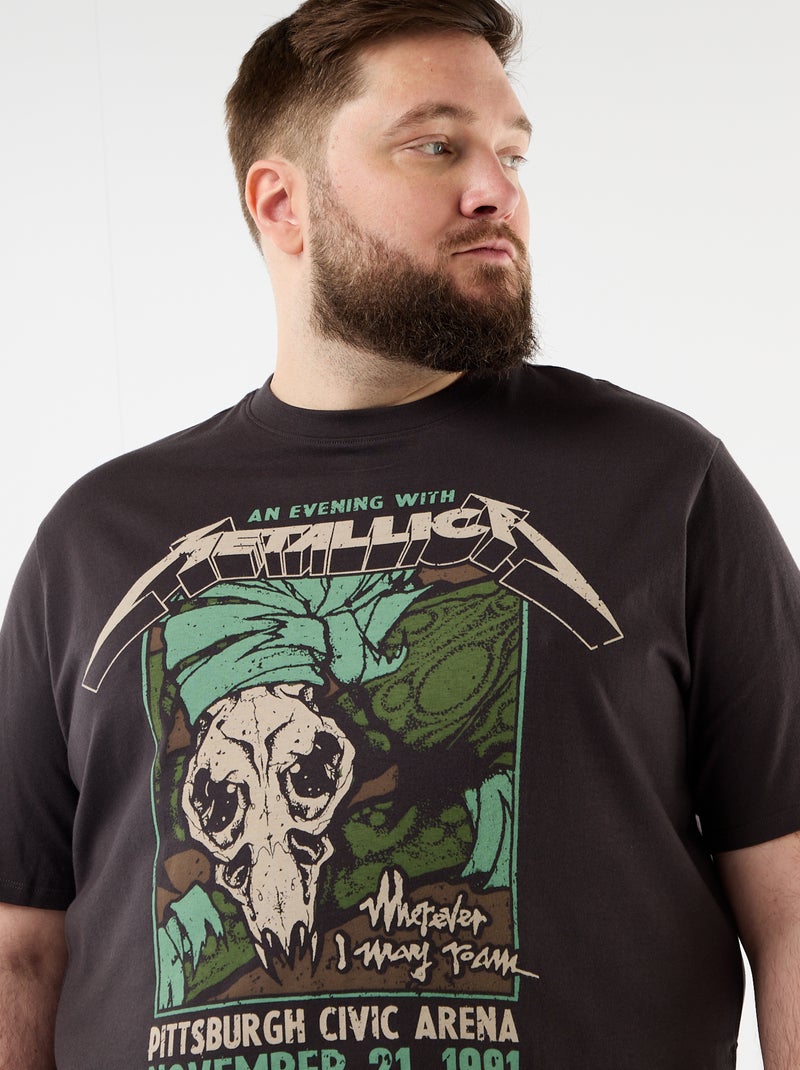 T-shirt Metallica à manches courtes Noir - Kiabi