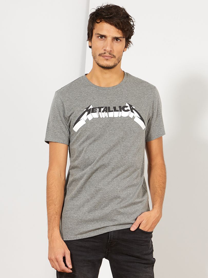 T-shirt 'Metallica' gris - Kiabi