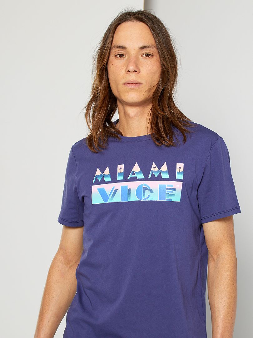 T-shirt 'Miami Vice' indigo - Kiabi