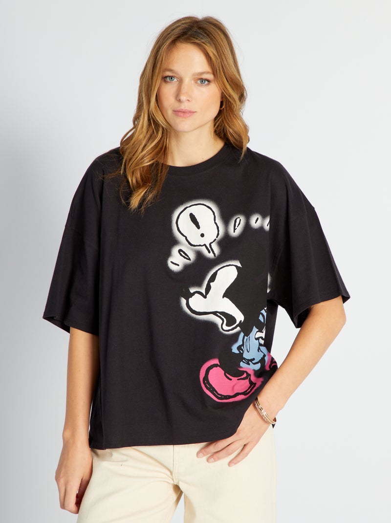 T-shirt 'Mickey' manches courtes Gris - Kiabi