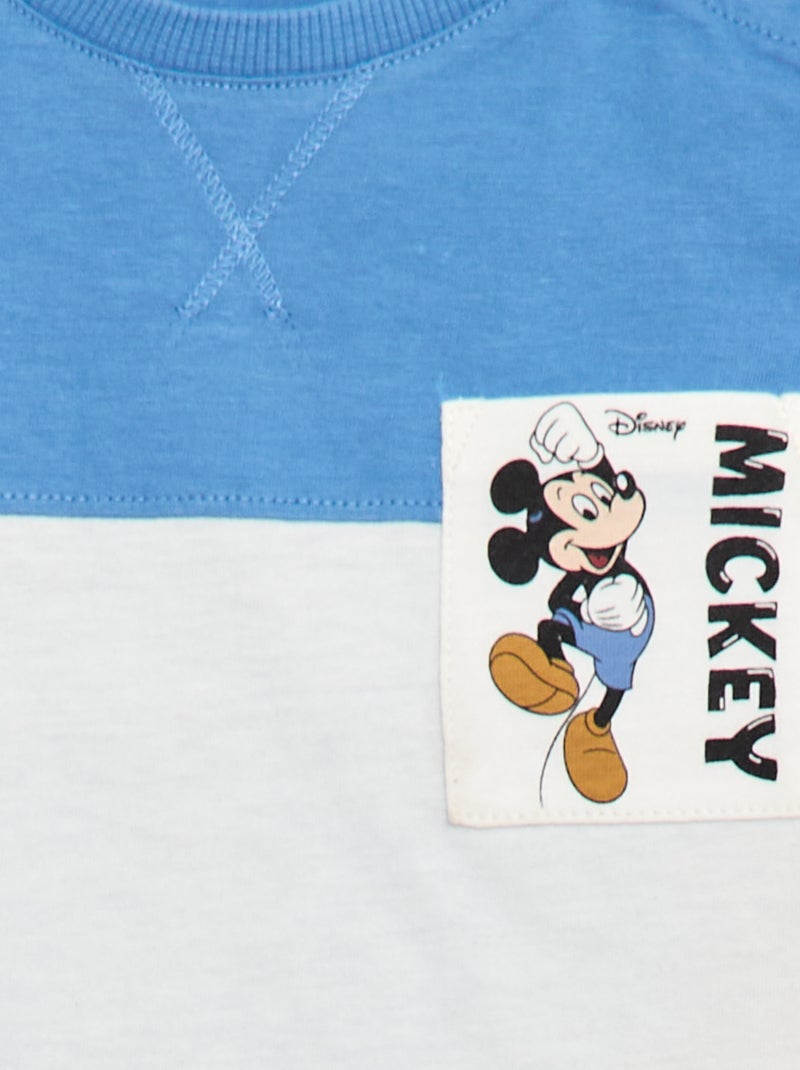 T-shirt 'Mickey' met borstzak 'Disney' Blauw - Kiabi