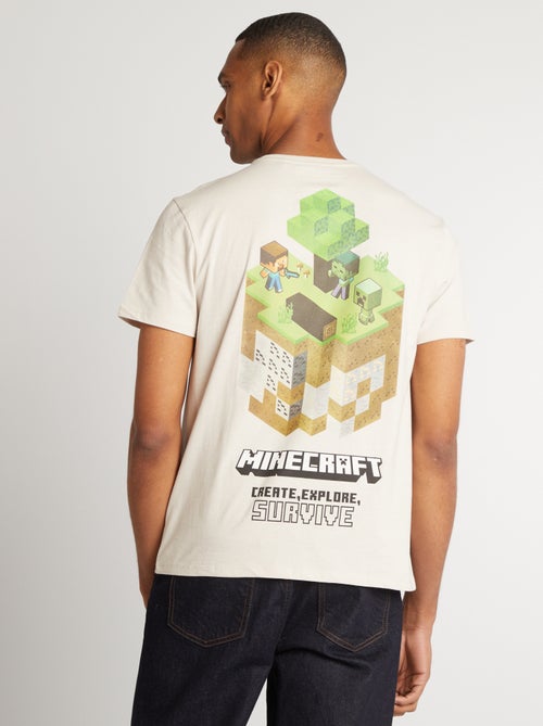 T-shirt 'Minecraft' à col rond - Kiabi