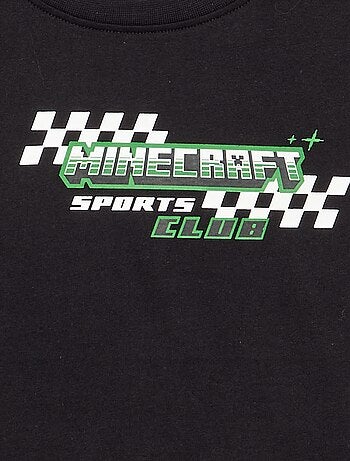 T-shirt 'Minecraft' avec imprimés et manches contrastées