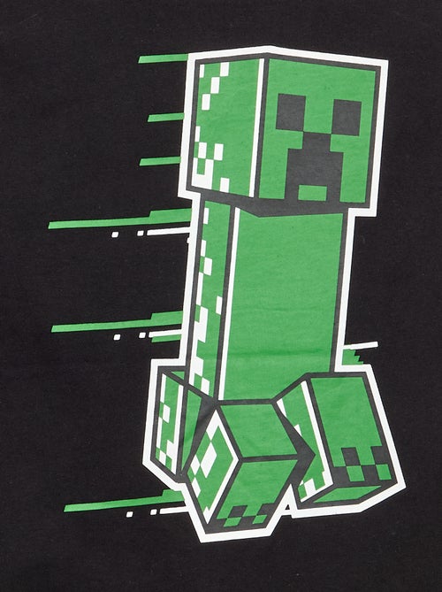 T-shirt 'Minecraft' avec imprimés et manches contrastées - Kiabi T-shirt 'Minecraft' avec imprimés et manches contrastées - Kiabi