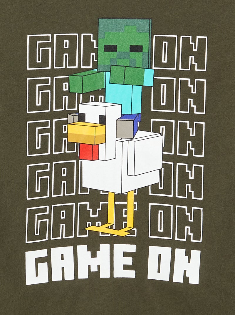 T-shirt 'Minecraft' met korte mouwen Groen - Kiabi