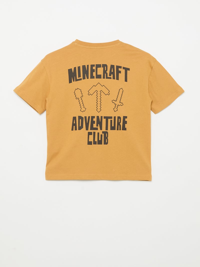 T-shirt 'Minecraft' met korte mouwen Mosterdgeel - Kiabi