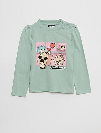 T-shirt 'Minecraft' met lange mouwen - collectie gemakkelijk aan te trekken