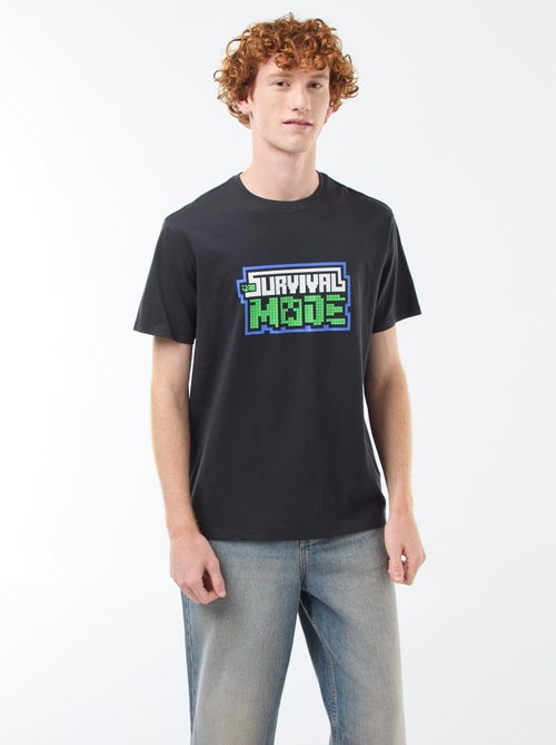 T-shirt 'Minecraft' van katoen - Kiabi