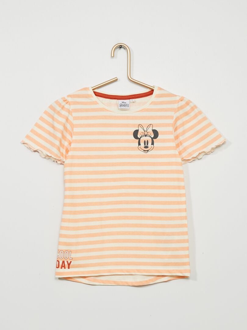 T-shirt 'Minnie' à col rond Rose - Kiabi