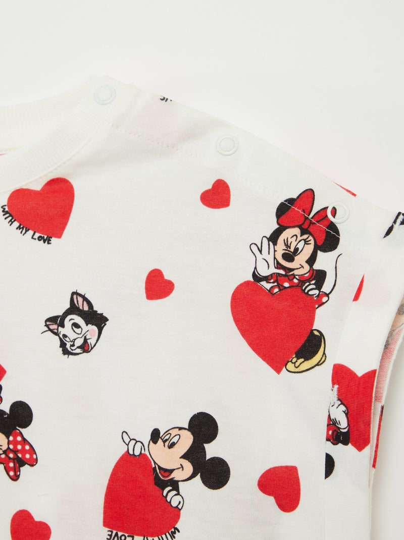 T-shirt 'Minnie et Mickey' 'Disney' - collection facile à enfiler BLANC - Kiabi