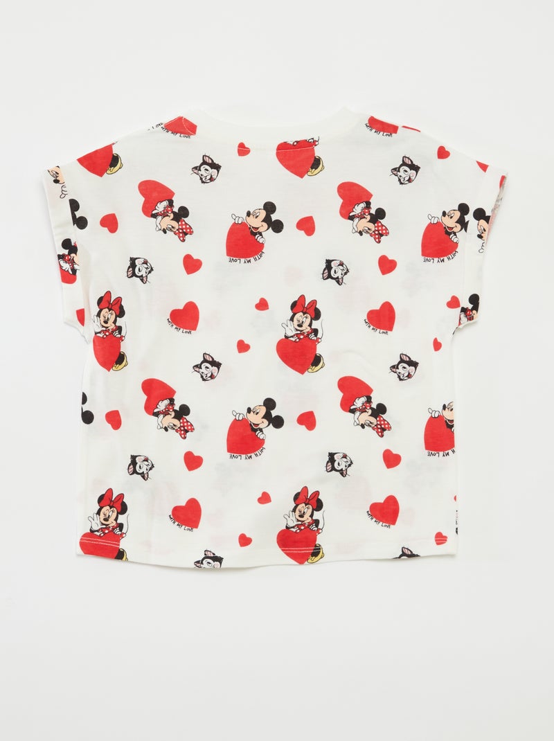 T-shirt 'Minnie et Mickey' 'Disney' - collection facile à enfiler BLANC - Kiabi