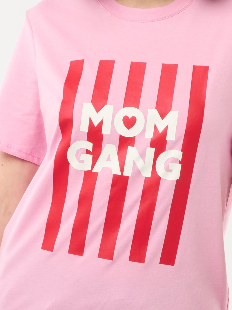 T-shirt 'Moederdag' met korte mouwen Rose - Kiabi