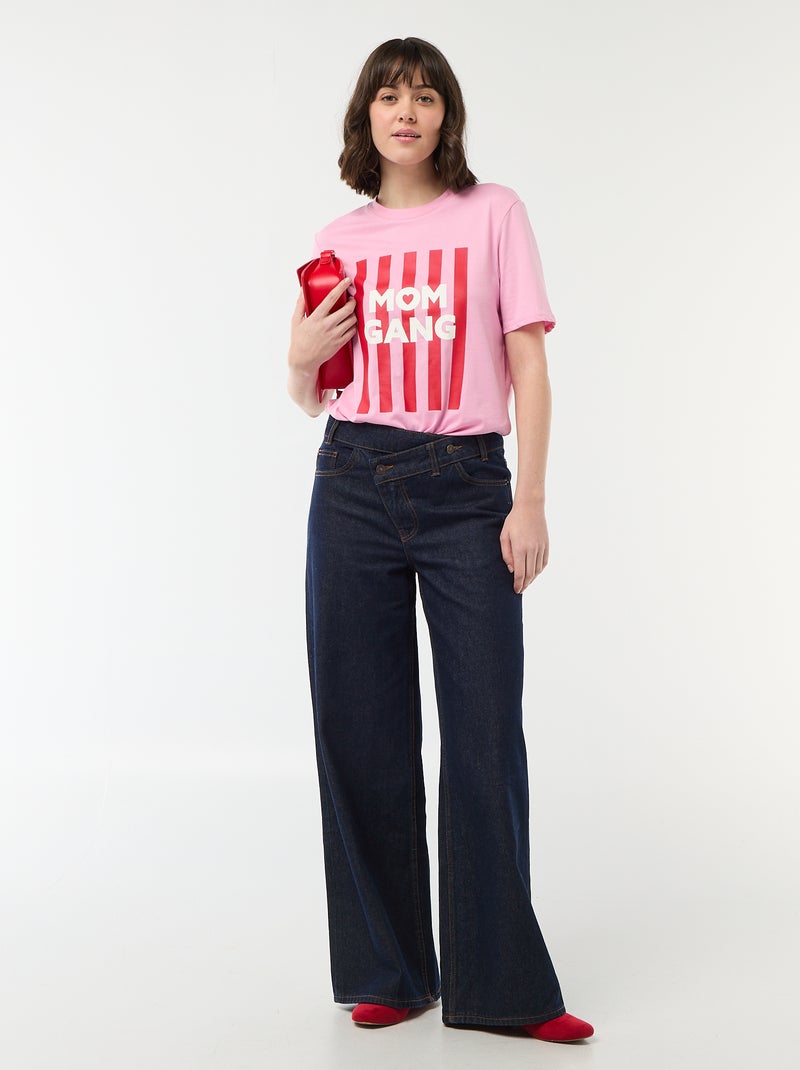 T-shirt 'Moederdag' met korte mouwen Rose - Kiabi