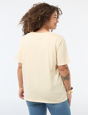 T-shirt 'Moederdag' met print en korte mouwen