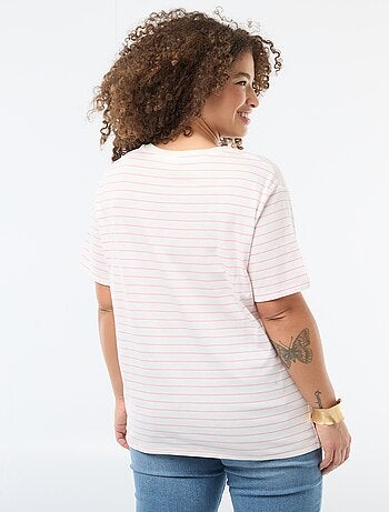 T-shirt 'Moederdag' met print en korte mouwen