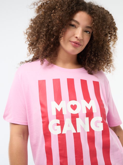 T-shirt 'Moederdag' met print en korte mouwen - Kiabi