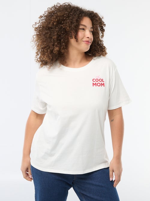 T-shirt 'Moederdag' met print en korte mouwen - Kiabi T-shirt 'Moederdag' met print en korte mouwen - Kiabi