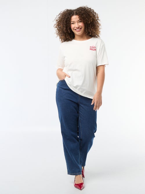 T-shirt 'Moederdag' met print en korte mouwen - Kiabi