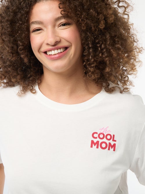 T-shirt 'Moederdag' met print en korte mouwen - Kiabi