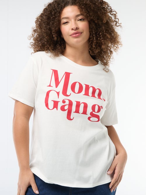 T-shirt 'Moederdag' met print en korte mouwen - Kiabi