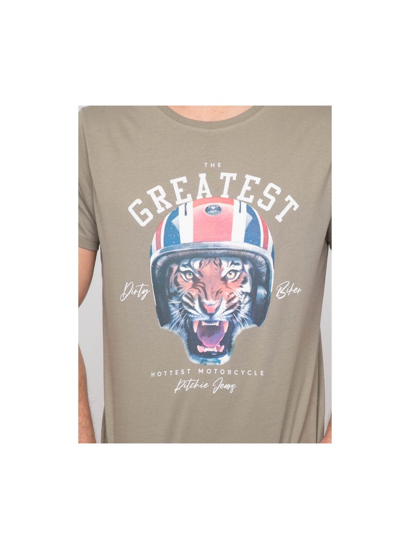 T-shirt motifs niwonka Kaki - Kiabi